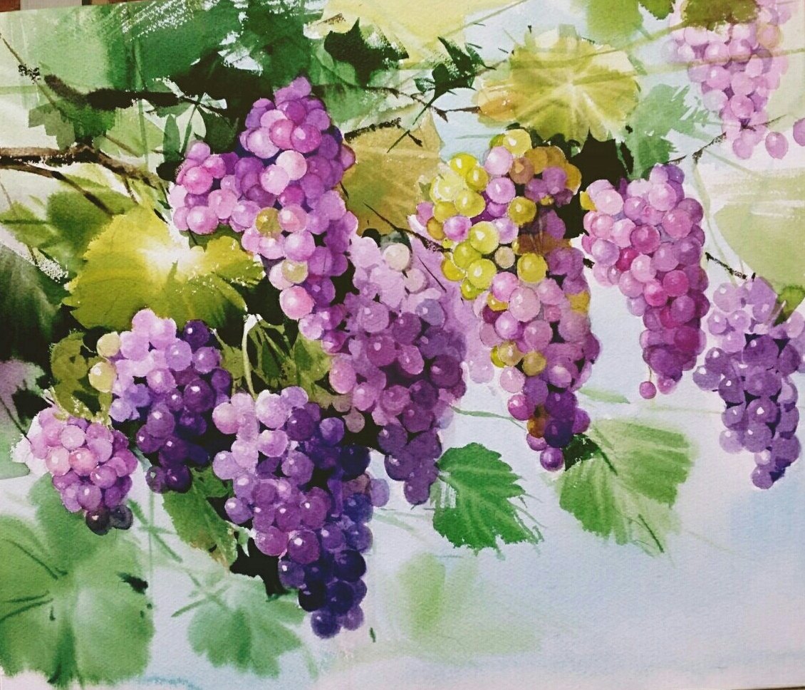 Watercolor still life by a student